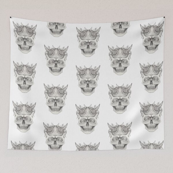 Item preview, Demon skull surreal art. designed and sold by Jiwsurreal.