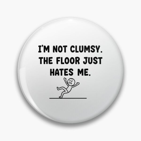 Item preview, The Floor Hates  Me Clumsy Line  Art Doodle  designed and sold by MofazStyle.