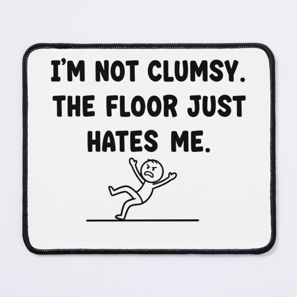 Item preview, The Floor Hates Me Clumsy Line Art Doodle designed and sold by MofazStyle.