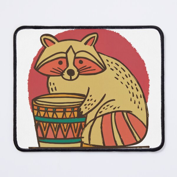 Item preview, Raccoon Rhythms: Tribal Beats in Fur and Ink designed and sold by ForeverPrintsOK.