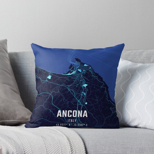 Item preview, Ancona Midnight City Map designed and sold by HomeLivingCo.