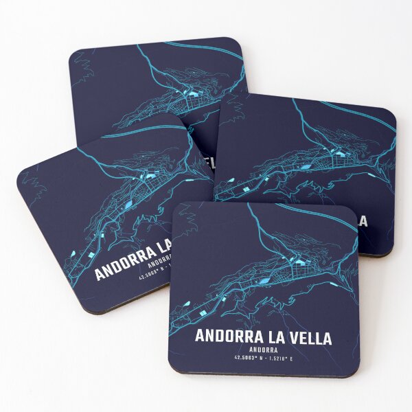 Item preview, Andorra la Vella Midnight City Map designed and sold by HomeLivingCo.