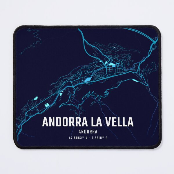 Item preview, Andorra la Vella Midnight City Map designed and sold by HomeLivingCo.