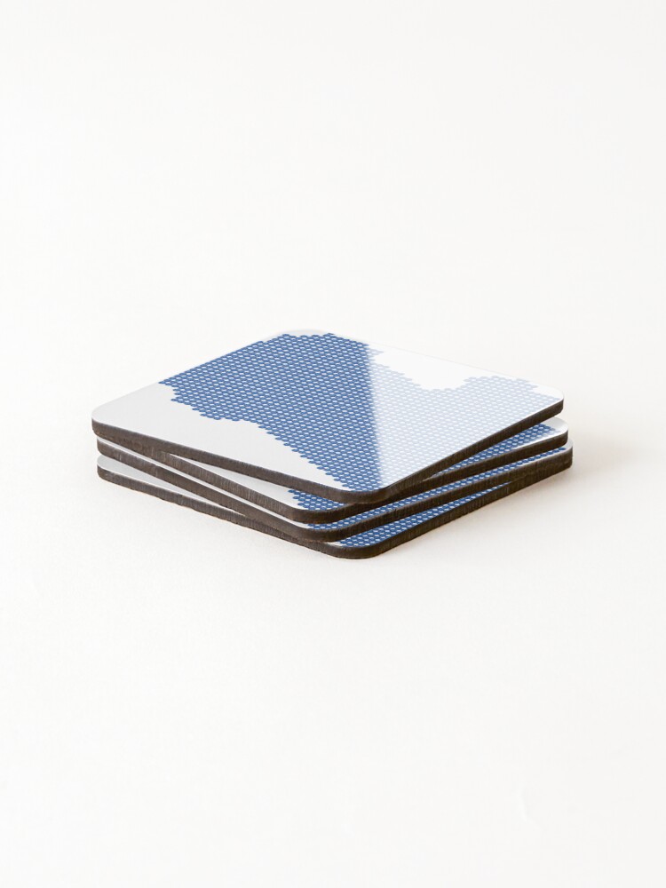 Thumbnail 4 of 5, Coasters (Set of 4), Blue Rhinestone Libya designed and sold by TheIconSmith.