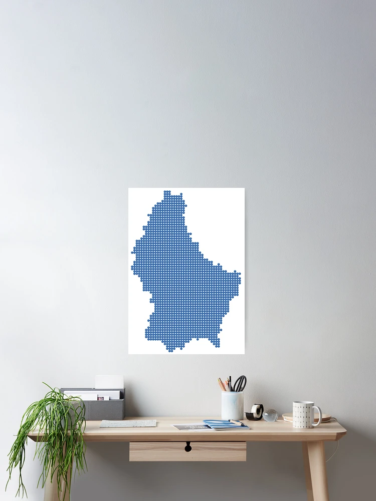 Thumbnail 2 of 3, Poster, Blue Rhinestone Luxembourg designed and sold by TheIconSmith.
