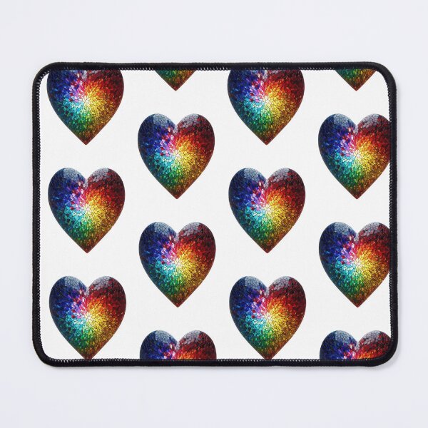 Item preview, Rainbow Mosaic Heart – Colorful Love Design” designed and sold by FunkyPatakha.