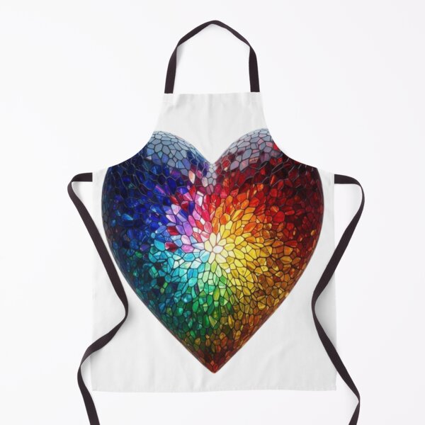 Item preview, Rainbow Mosaic Heart – Colorful Love Design” designed and sold by FunkyPatakha.