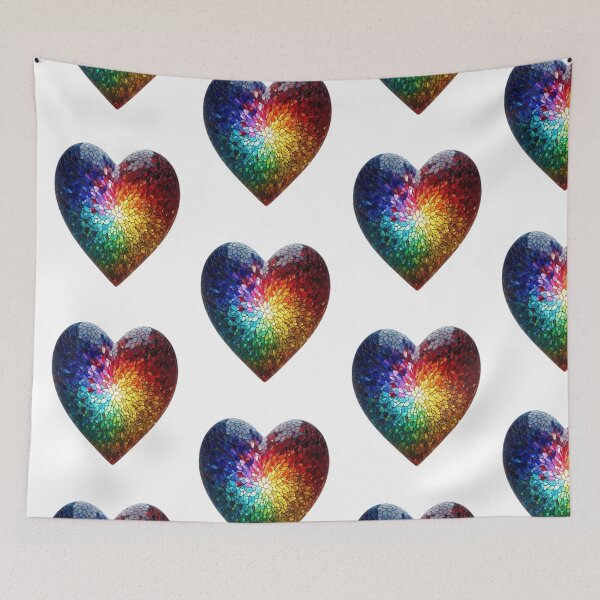 Item preview, Rainbow Mosaic Heart – Colorful Love Design” designed and sold by FunkyPatakha.