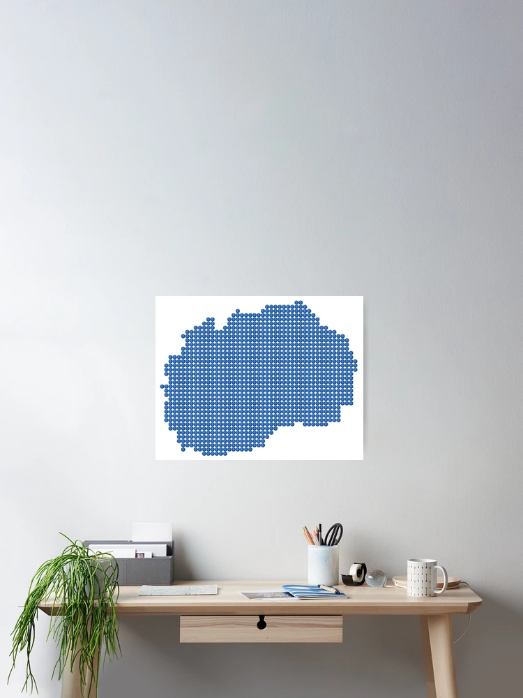 Thumbnail 2 of 3, Poster, Blue Rhinestone Macedonia designed and sold by TheIconSmith.