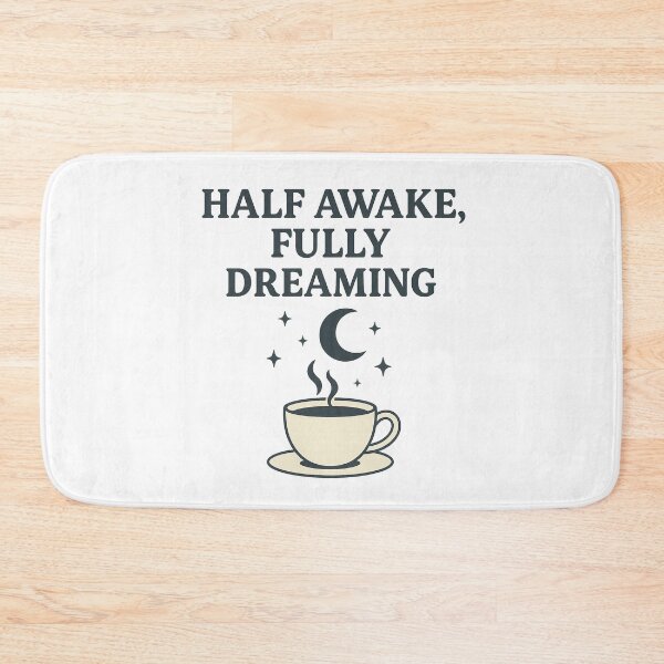 Item preview, Half Awake, Fully Dreaming – Cozy Minimalist Coffee & Moon Design designed and sold by piotr-orzeszek.