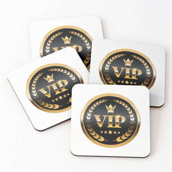Item preview, Golden luxury label with Crown, laurel wreath and 5 stars, VIP sign designed and sold by CHERRY--SHOP.
