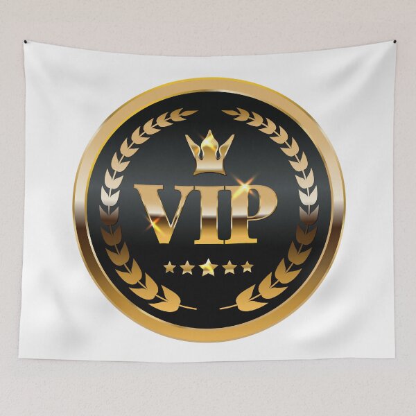 Item preview, Golden luxury label with Crown, laurel wreath and 5 stars, VIP sign designed and sold by CHERRY--SHOP.