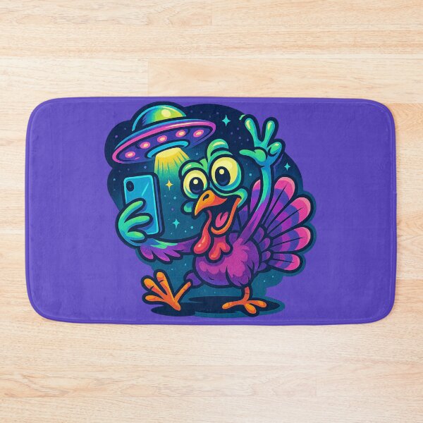 Item preview, Alien Turkey UFO Selfie – Funny Thanksgiving Cartoon designed and sold by Tommy's Arts.