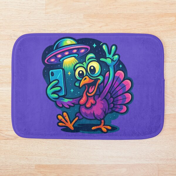 Item preview, Alien Turkey UFO Selfie – Funny Thanksgiving Cartoon designed and sold by Tommy's Arts.