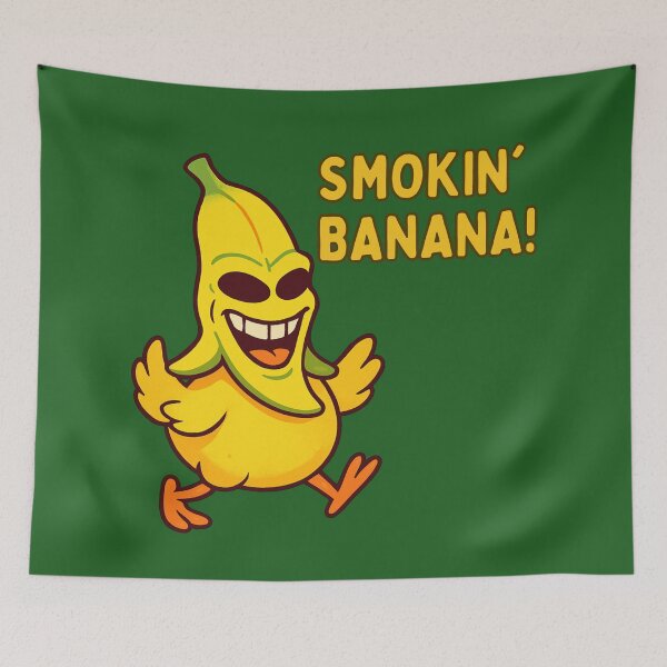 Artikelvorschau, Smokin’ Banana – Wilde Cartoon-Vibes entworfen und verkauft von Ivy-Triggs.