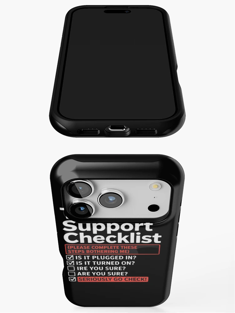 Thumbnail 3 of 4, iPhone Case, Tech Support Checklist - Sysadmin Helpdesk Humor  designed and sold by NeomiStoreSS.