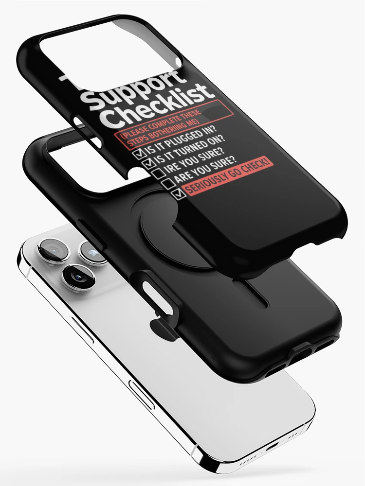 Thumbnail 2 of 4, iPhone Case, Tech Support Checklist - Sysadmin Helpdesk Humor  designed and sold by NeomiStoreSS.