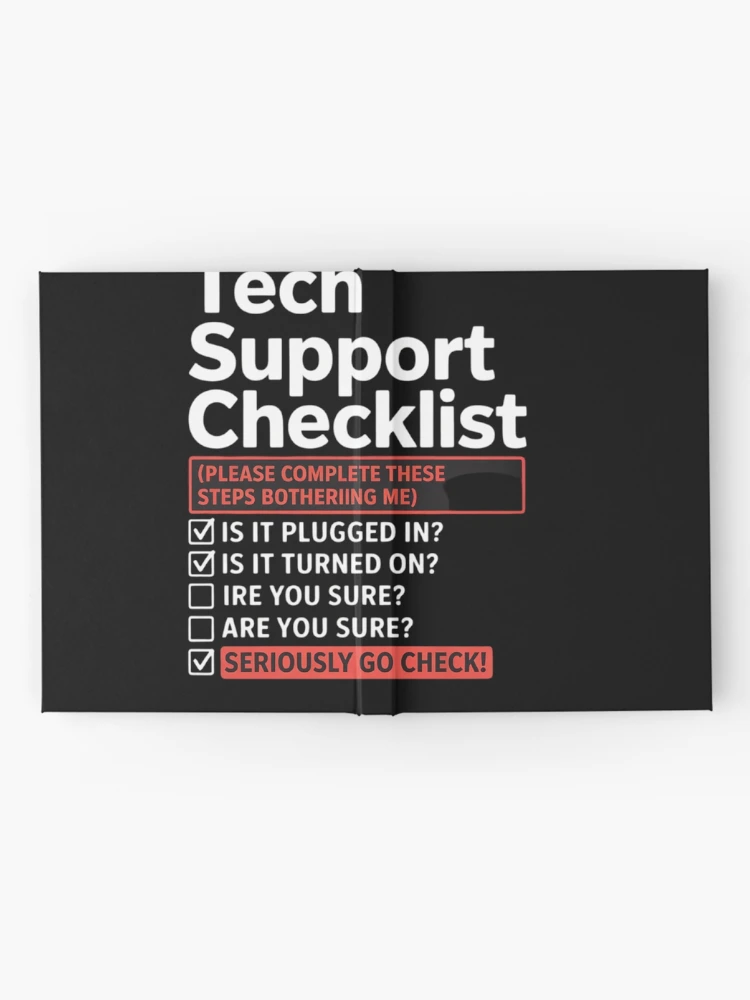 Thumbnail 2 of 3, Journal, Tech Support Checklist - Sysadmin Helpdesk Humor  designed and sold by NeomiStoreSS.
