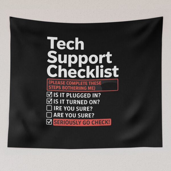 Item preview, Tech Support Checklist - Sysadmin Helpdesk Humor  designed and sold by NeomiStoreSS.