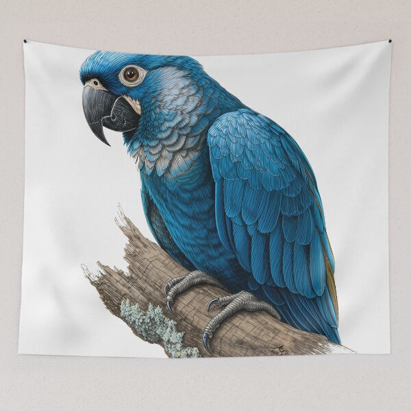 Item preview, Blue macaw on top of the tree designed and sold by Homehello.