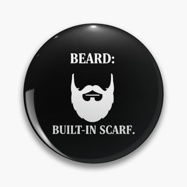 Item preview, Built-In Scarf - Funny Bearded Man T-Shirt Minimalist White Beard Design for Men designed and sold by Kubala.