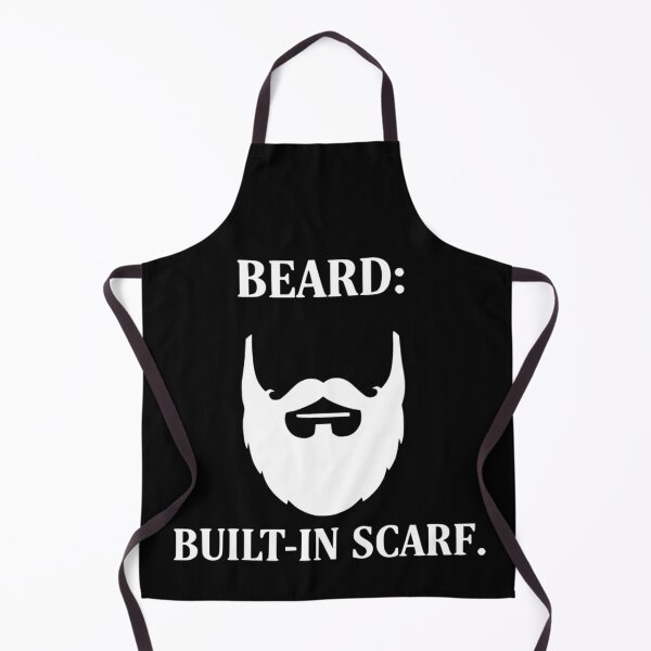 Item preview, Built-In Scarf - Funny Bearded Man T-Shirt Minimalist White Beard Design for Men designed and sold by Kubala.