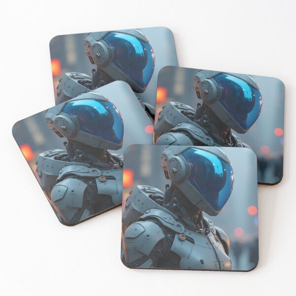 Item preview, Futuristic Female Robot – Neon City Sentinel designed and sold by nhk999.