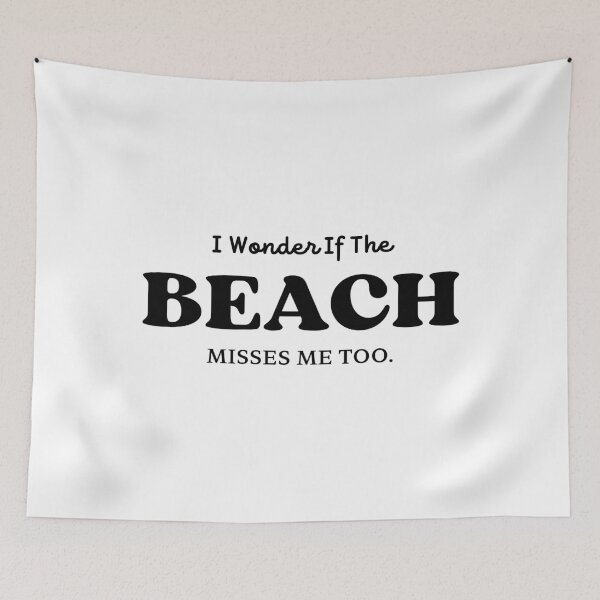 Item preview, Funny Ocean Lover I Wonder If The Beach Misses Me Too Summer Vacation quote  designed and sold by biomood.