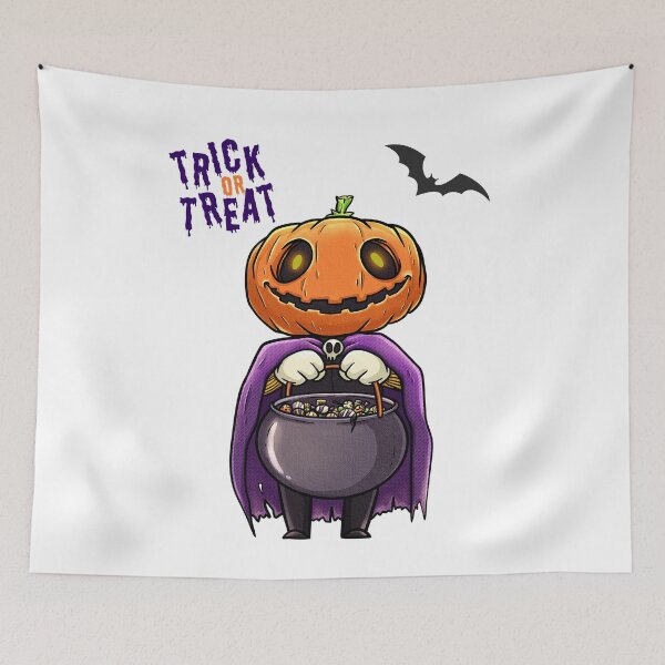 Item preview, Trick or Teak with  Halloween Scarecrows. designed and sold by Dinasshop.