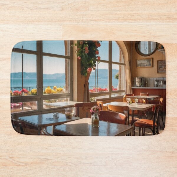 Item preview, Italian Retro Café with a View of Blue Horizons designed and sold by BlareBlare.