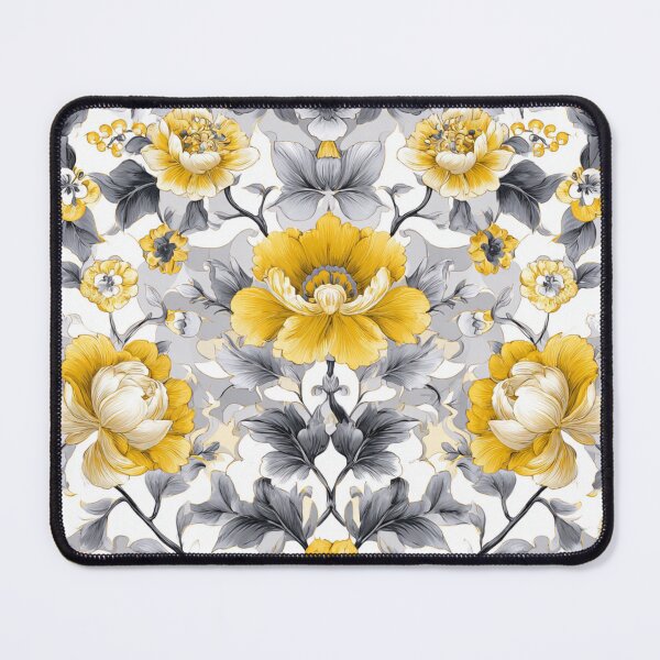 Item preview, Royal Delft Yellow and Grey Floral Pattern designed and sold by GrinGalore.