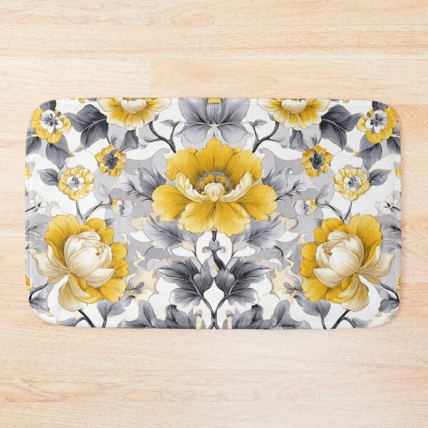 Item preview, Royal Delft Yellow and Grey Floral Pattern designed and sold by GrinGalore.