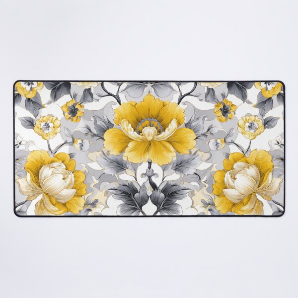 Item preview, Royal Delft Yellow and Grey Floral Pattern designed and sold by GrinGalore.
