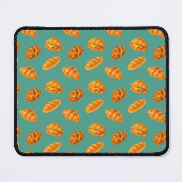Item preview, Seamless bakery pattern with assorted breads on green designed and sold by juthamas8426.