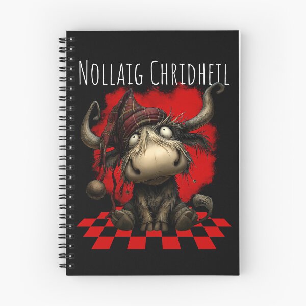 Item preview, Nollaig Chridheil Scottish Christmas Highland Cow designed and sold by MTJ-Mushrooms.