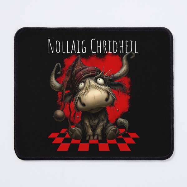 Item preview, Nollaig Chridheil Scottish Christmas Highland Cow designed and sold by MTJ-Mushrooms.
