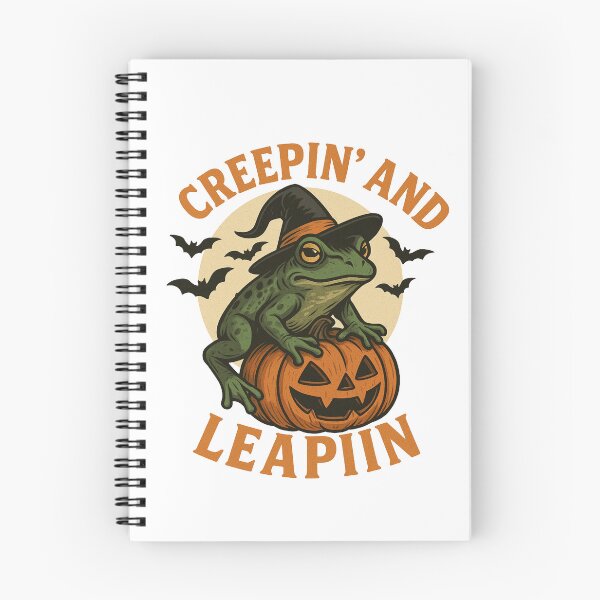 Item preview, creepin and leapiin, halloween frog, pumpkin and bats designed and sold by Sn1ver.