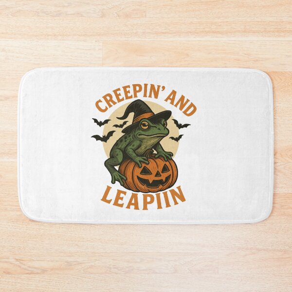 Item preview, creepin and leapiin, halloween frog, pumpkin and bats designed and sold by Sn1ver.