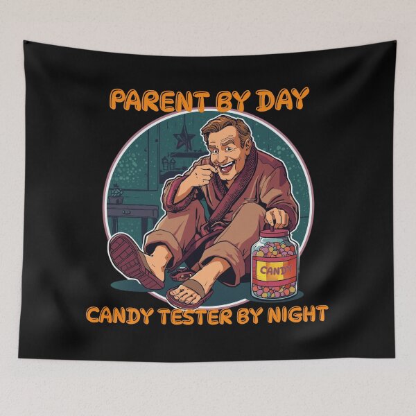 Item preview, Candy Tester by Night - Funny Parent Life Art designed and sold by DreamArtmaStudio.