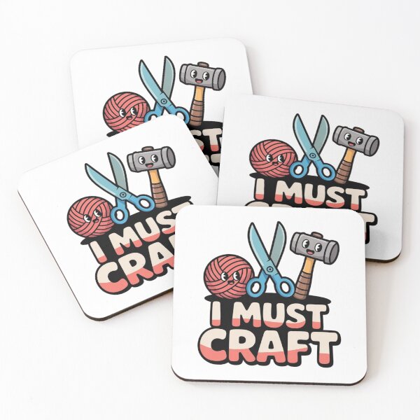 Item preview, Cute Crafting Tools - I Must Craft Funny Gamer Quote designed and sold by ShirtHatch.