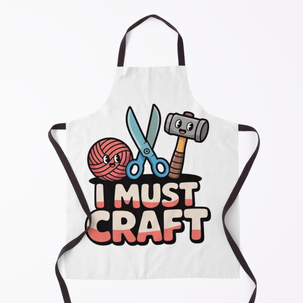 Item preview, Cute Crafting Tools - I Must Craft Funny Gamer Quote designed and sold by ShirtHatch.