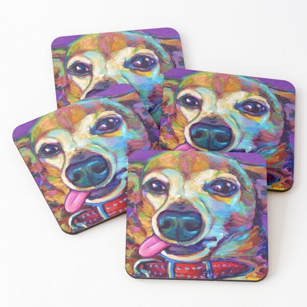 Item preview, Cute Derpy Chiweenie Puppy on Violet  designed and sold by vavatamenmeld.
