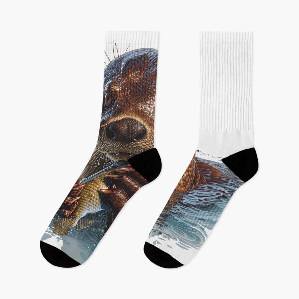Item preview, Wild Giant Otter Print: The Guardian of the Amazon Rivers designed and sold by Homehello.