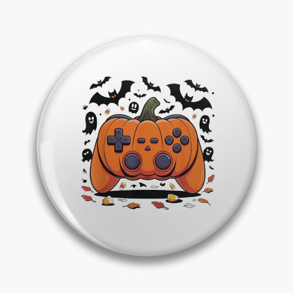 Artikelvorschau, Halloween-Gaming-Kürbis-Controller – Gruselige Gamer-Kunst für die Halloween-Saison entworfen und verkauft von Lineesh Kumar.