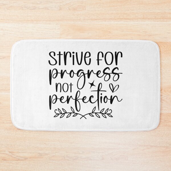 Item preview, Strive for progress not perfection,  positive slogan, Christmas quote, Happy new year, new beginning, lets forget the past, lets look to the future designed and sold by chipmuckdesignn.
