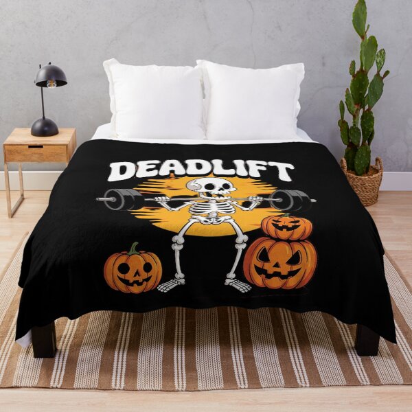 Item preview, Deadlift Halloween Skeleton Candy Buckets Gym Workout designed and sold by MonsterBuddiess.