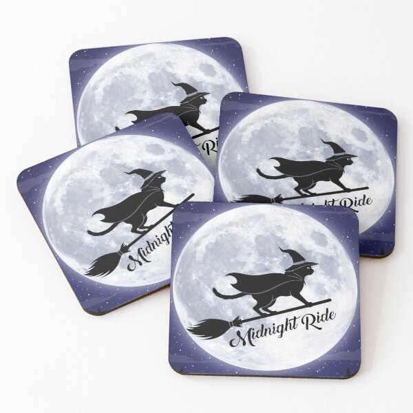 Item preview, Midnight Familiar - Silhouette Witch Cat designed and sold by Goth-Creative Hub.