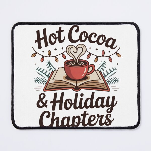 Item preview, Hot Cocoa & Holiday Chapters | Cozy Christmas Reading Shirt | Book Lover Winter Tee designed and sold by WSPrintCrafter.