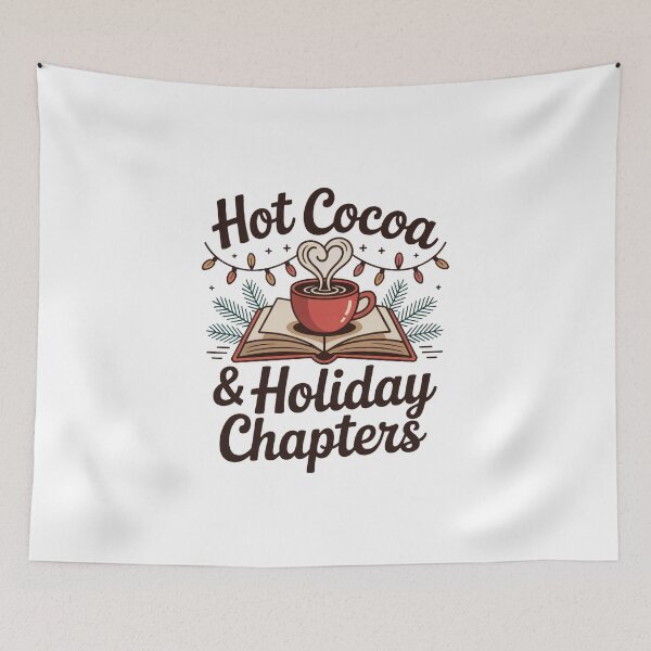 Item preview, Hot Cocoa & Holiday Chapters | Cozy Christmas Reading Shirt | Book Lover Winter Tee designed and sold by WSPrintCrafter.