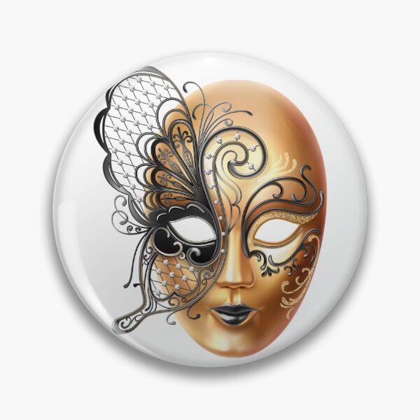 Item preview, Golden Venetian Mask with Ornamental Design designed and sold by NxtGenDesigns.